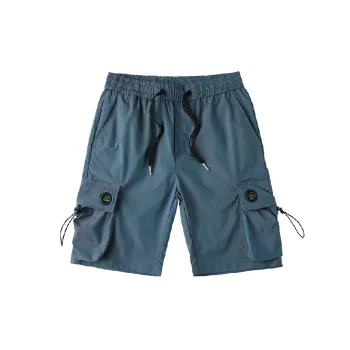 Casual Large Pockets Blended Synthetic Fabrics Cargo Shorts