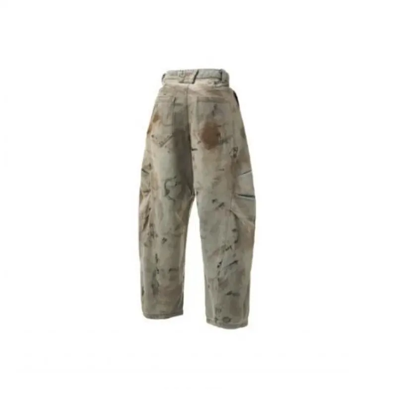 Retro Washed Straight Leg Jeans-1