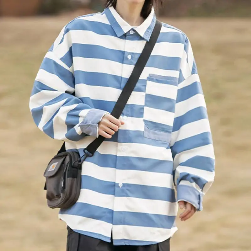 Casual Striped Acrylic Fibres Shirt-6