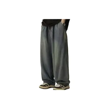 Washed Distressed Loose Jeans