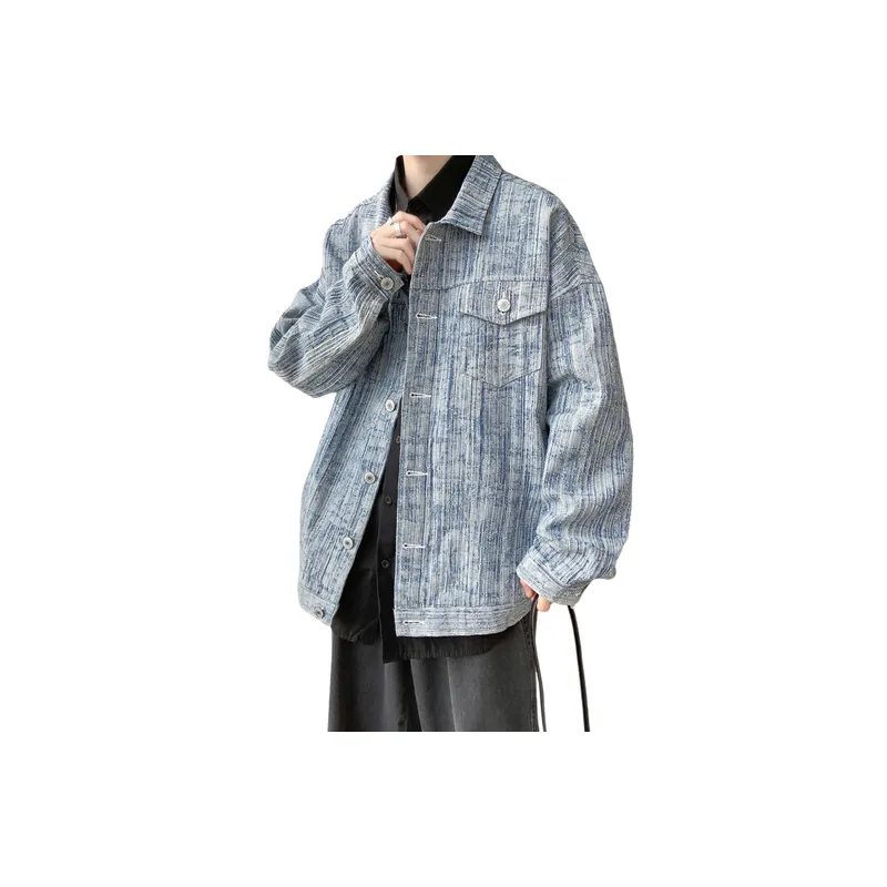 Casual Tie Dye Denim Jacket-0
