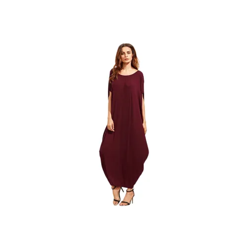 Casual Plicated Polyester Dress Women