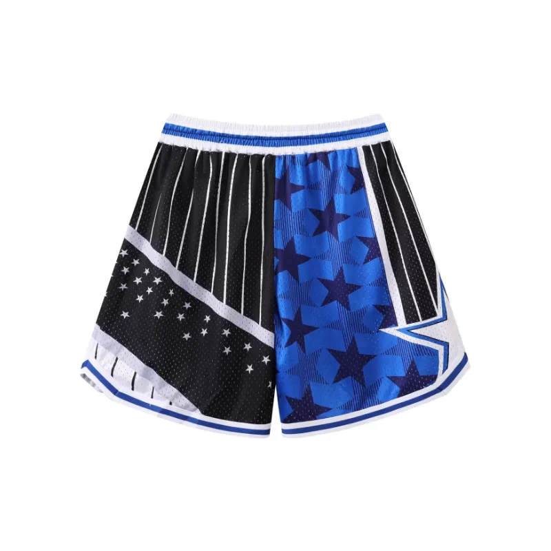 Retro Embroidered Basketball Shorts-1
