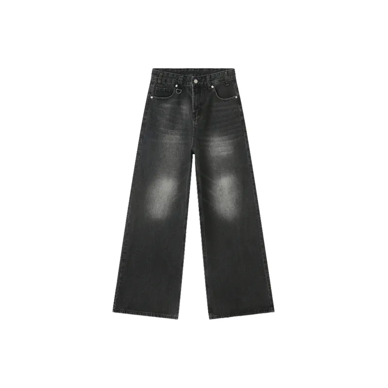 Retro New Style Old Loose Wide Leg Jeans-0