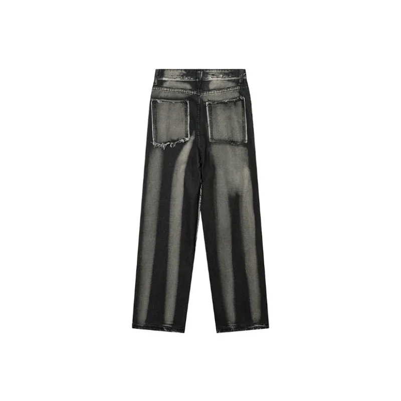 Heavy Craft Cat Whiskers Burr Edge Stitching Jeans-1