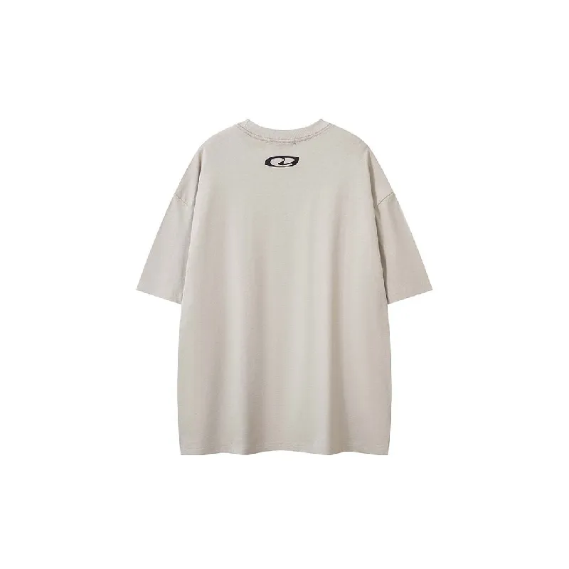 Trendy Print Cotton Blended Fabric T Shirt-1
