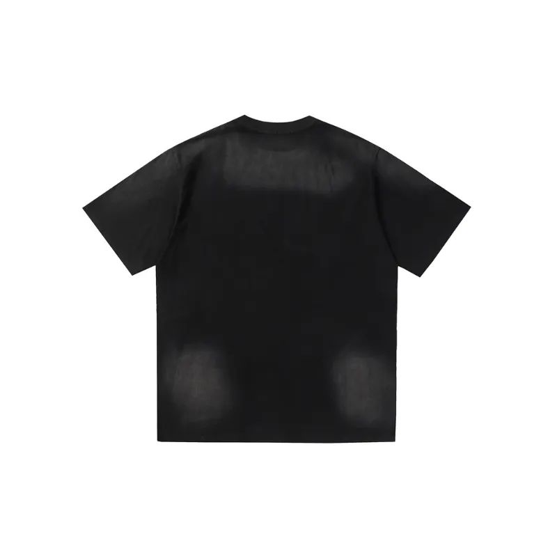 Retro Hip Hop Cracked Letters T Shirt-1