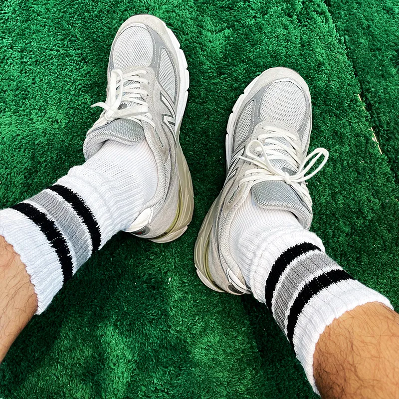 Retro Casual 100% Cotton Mid Calf Sock-4