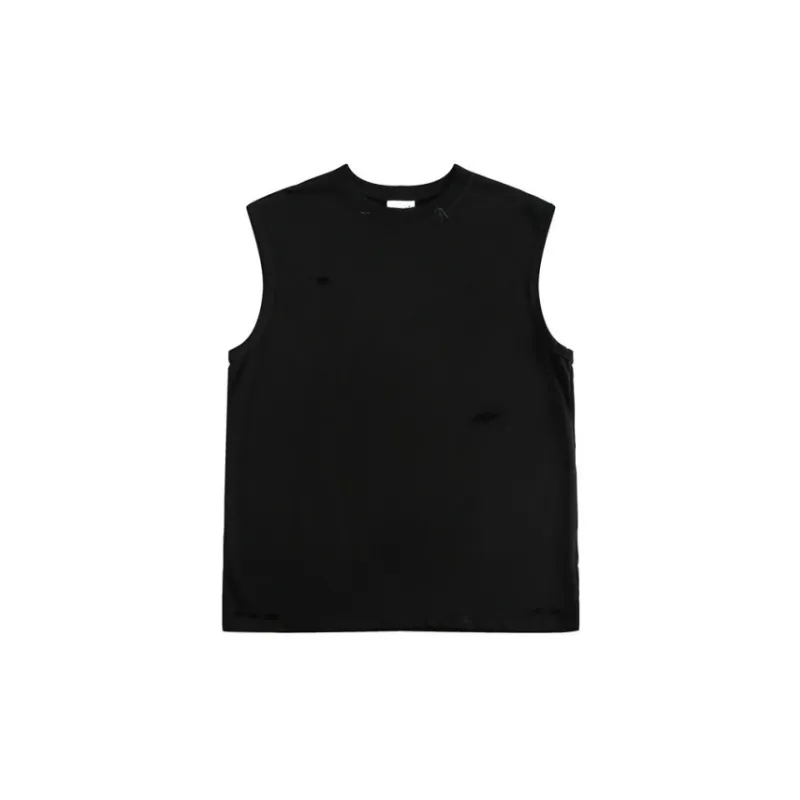 Retro Loose 100% Cotton Vest-0
