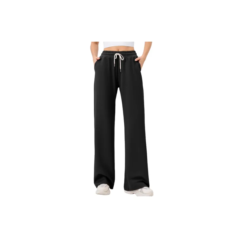 Casual Loose Cotton Polyester Blend Sports Pants Women-10