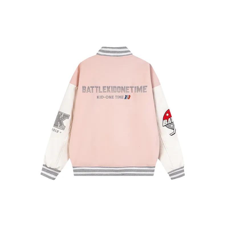 Casual Loose Cotton Baseball Jersey-7