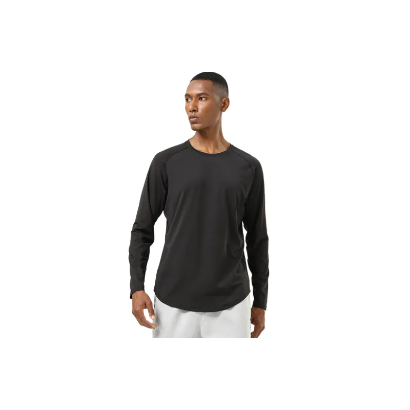 Sporty Plain Blended Synthetic Fabrics T Shirt-0
