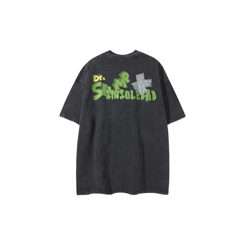 Loose Casual Cotton Blended Fabric T Shirt-5