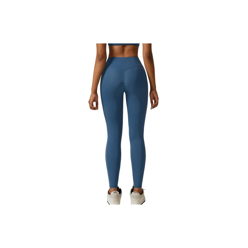 Plain Sporty Nylon Leggings Women-7