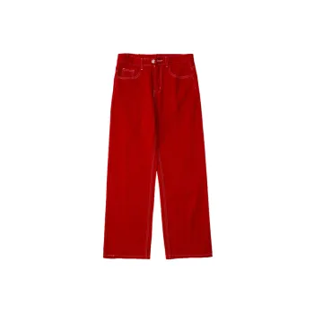 Embroidery Straight Leg Jeans
