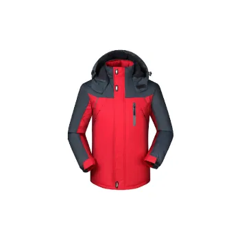 Simple Plain Blended Synthetic Fabrics Outdoor Jacket