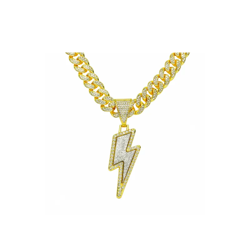 Lightning Diamond Pendant Necklace-0