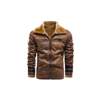 Fashionable Simple Leather Jacket