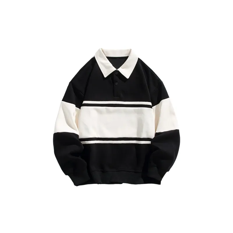 Loose Casual Pique Sweatshirt-6