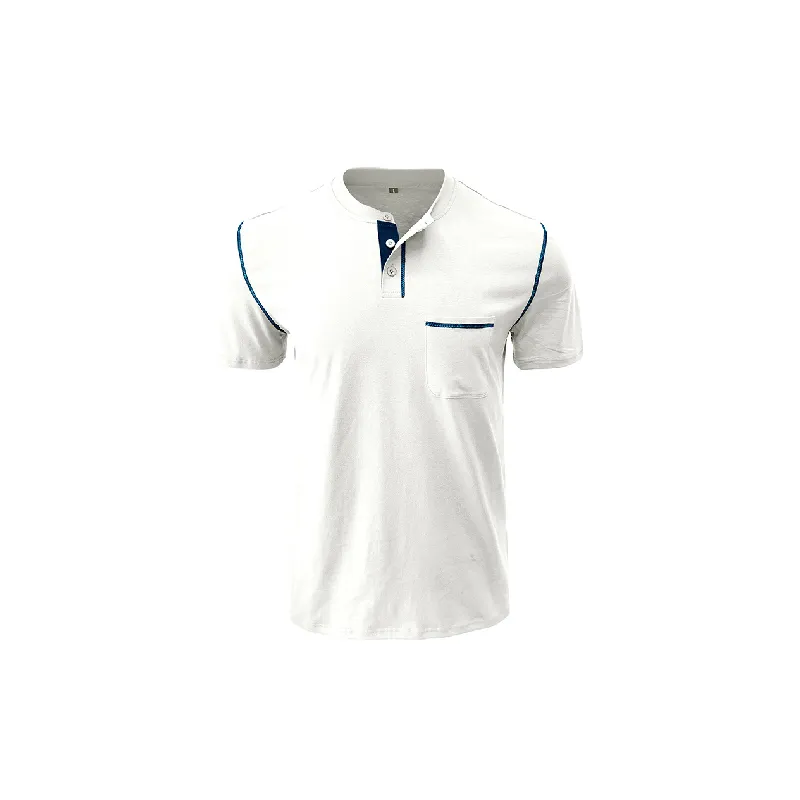 Simple Plain Cotton Blended Fabric T Shirt-0