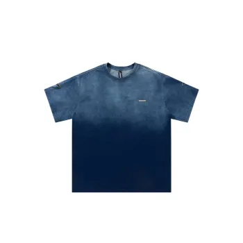 Tie Dye Letter Embroidered T shirt