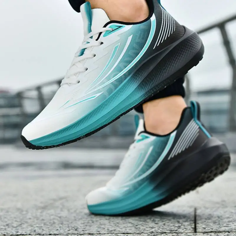 Sporty Contrast Color Running Shoes-4