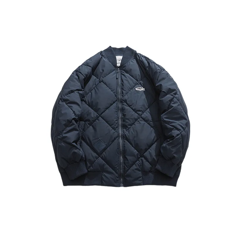 Retro Street Blended Synthetic Fabrics Quilted Jacket-4