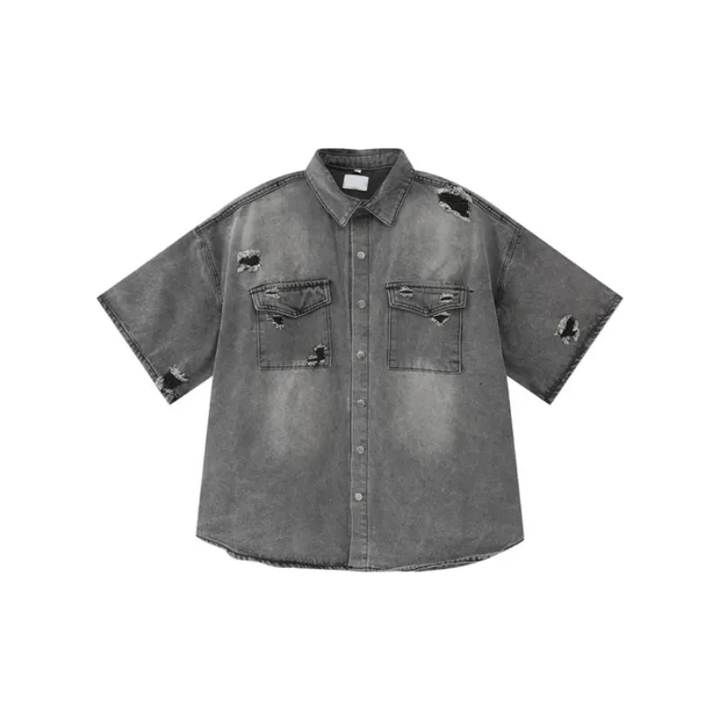 Trendy Washed Denim Suit-5
