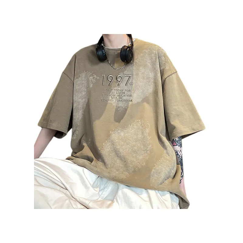 Oversize Hiphop Five Quarter Sleeve T Shirt-2