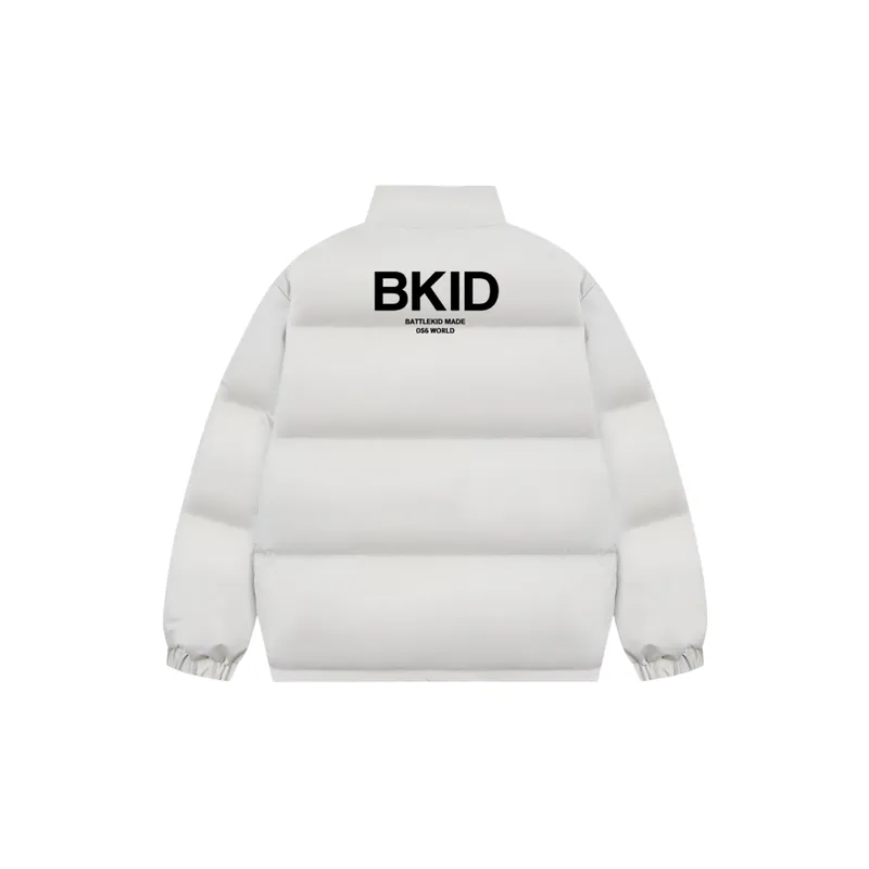 Basics Loose Blended Synthetic Fabrics Quilted Jacket-1