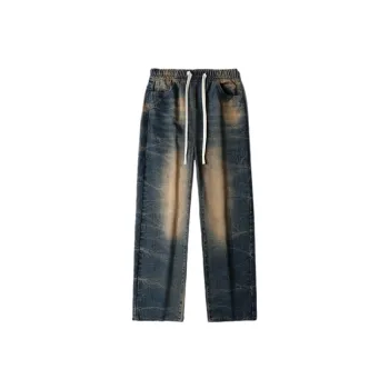 Washed Straight Leg Jeans