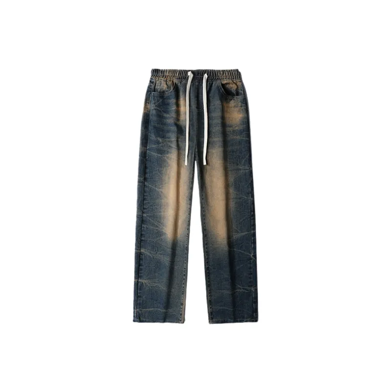 Washed Straight Leg Jeans-3
