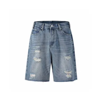 Retro Hip Hop Denim Shorts Unisex
