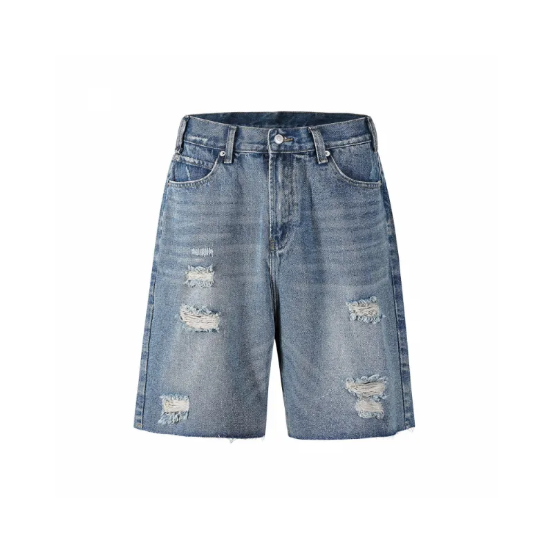 Retro Hip Hop Denim Shorts Unisex-0