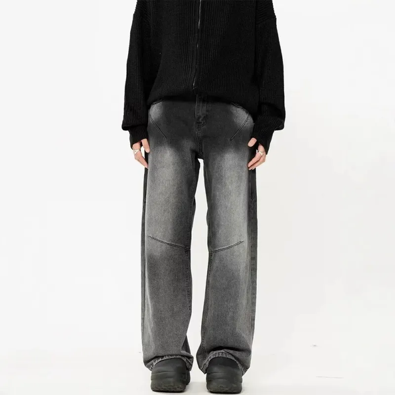 Fashion Retro Straight Jeans-2