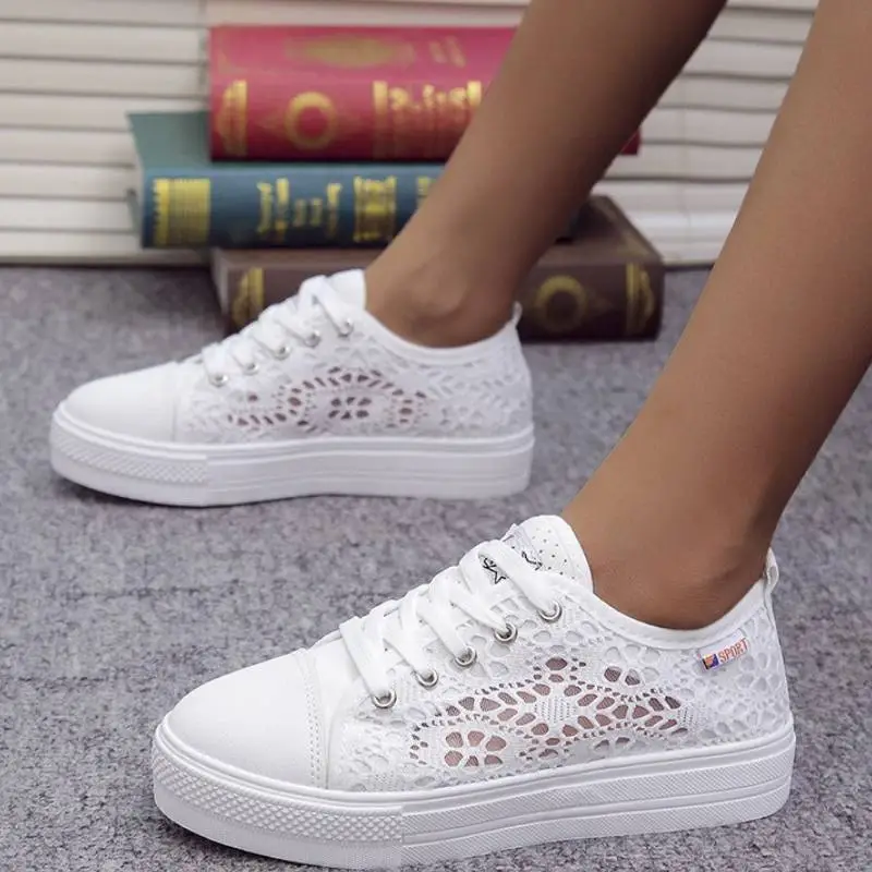 Hollow Out Breathable Platform Shoes-1
