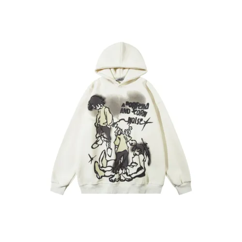 Retro Street Graffiti Cartoon Character Hooded Sweater