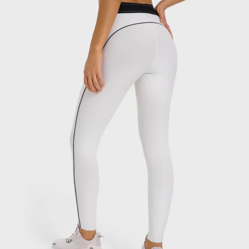 Sporty Contrast Color Leggings Women-13