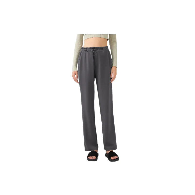 Casual Loose Cotton Blended Fabric Sports Pants Women-4