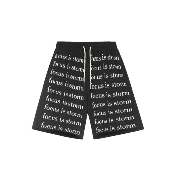 Hip Hop Full Print Drawstring Shorts