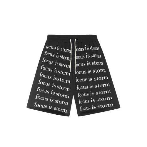 Hip Hop Full Print Drawstring Shorts
