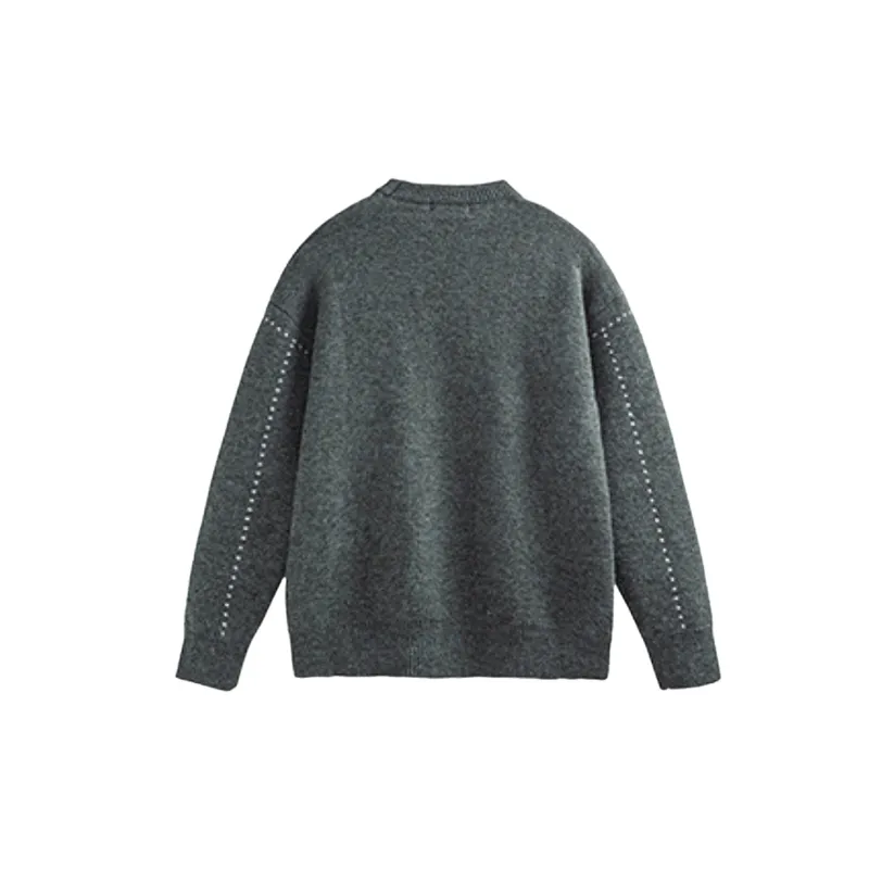 Loose Breathable Acrylic Fibres Sweater-5