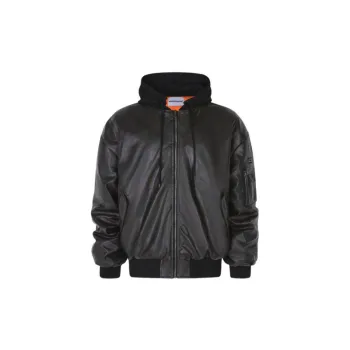 Street Litchi Leather High end Maillard Thickened PU Leather Jacket