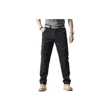 Casual Washed Blended Synthetic Fabrics Cargo Pants Unisex