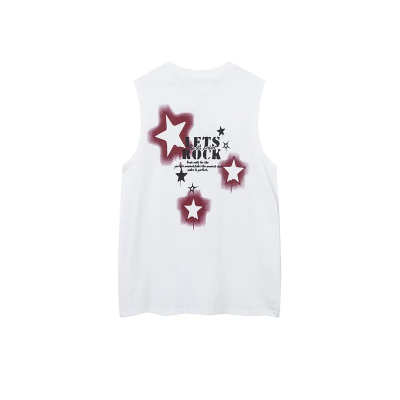 Casual Round Neck Graffiti Vest-3