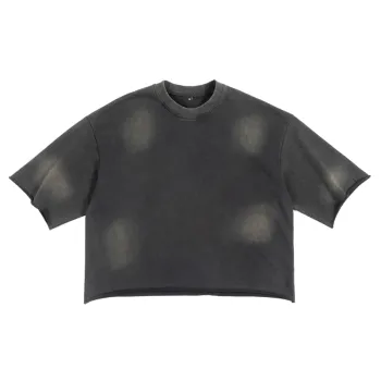 Street Washed Cotton Blended Fabric T Shirt