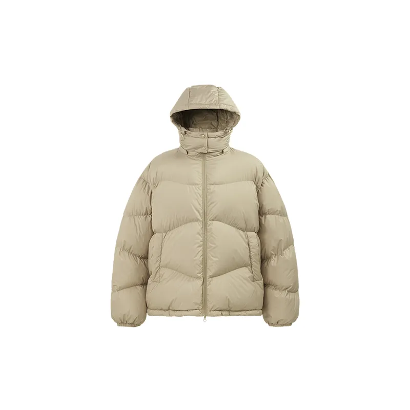 Fashionable Simple White Duck Down Jacket-6