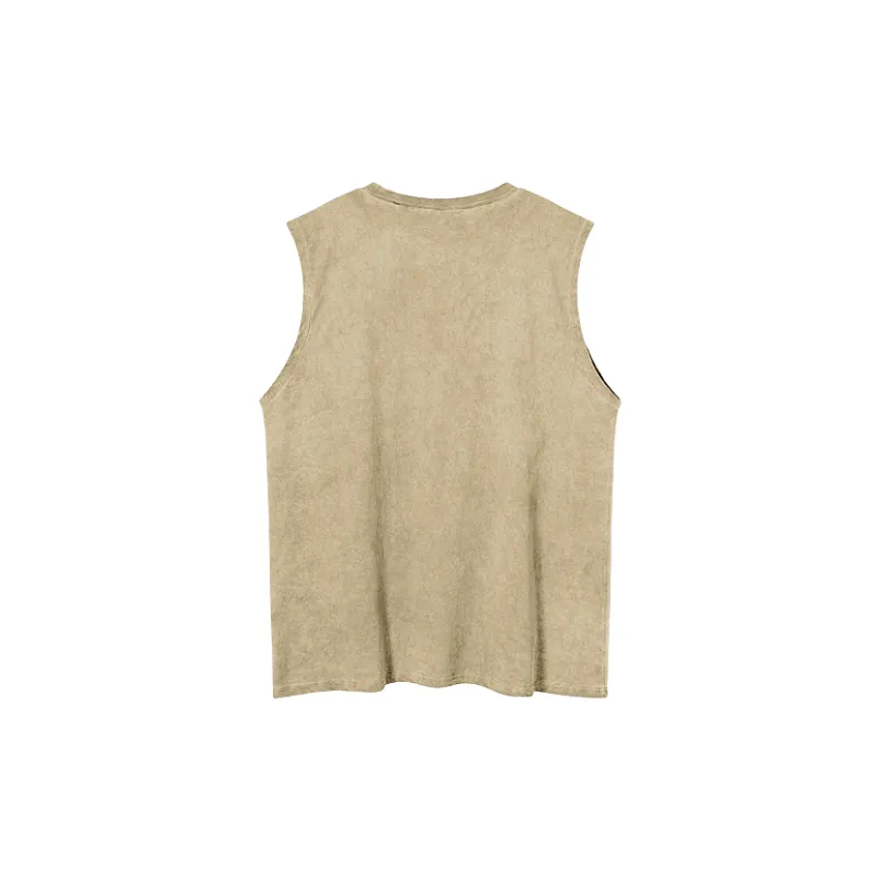Street Loose 100% Cotton Vest-3