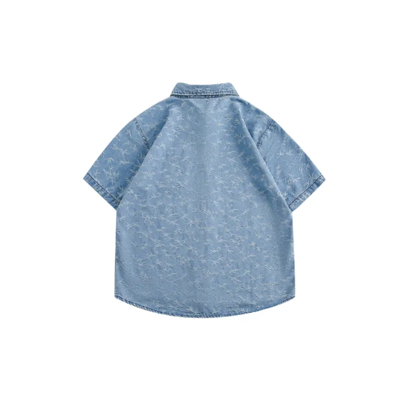 Casual Versatile Loose Trendy Denim Shirt-1