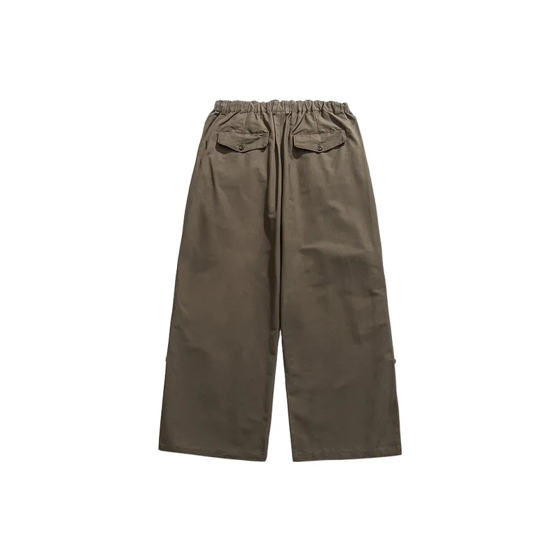 Retro Loose Drawstring Pocket Casual Pants-5
